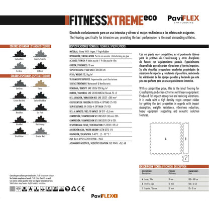 Fitness XTREME ECO – 10 mm Recycled Rubber Gym Flooring